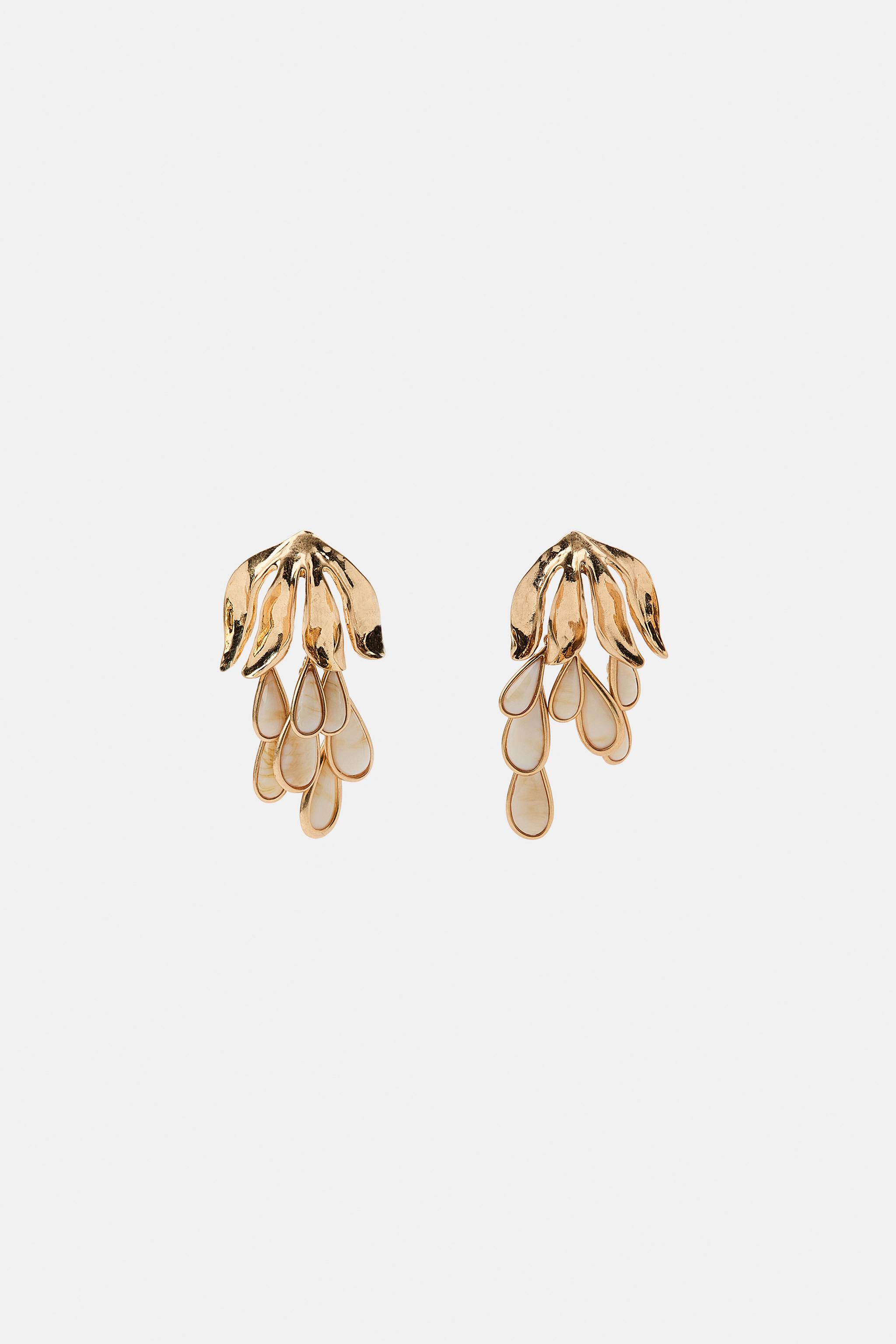 METALLIC TEARDROP EARRINGS